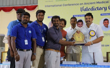 Transdisciplinary Excellence                                         Award by then Hon’ble Minister for Tourism, Government of Tamil Nadu- Dr. M.                                         Mathiventhan